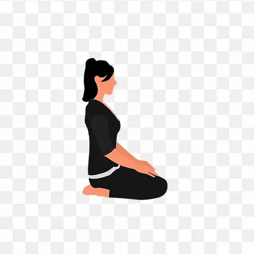 Vajrasana pose png